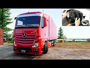 Realistic Mercedes Actros Driving | Steering Wheel in BeamNG.drive