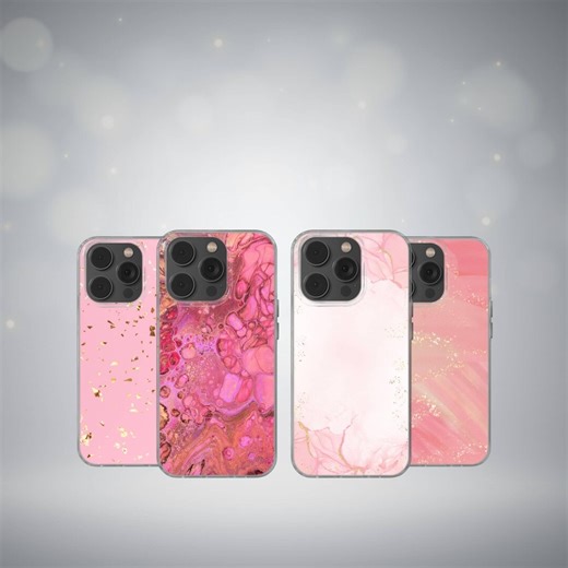 Pink Marble iPhone Case – Abstract Blush Aesthetic Phone Cover – Cute Protective Designer Casing for Women iPhone 16e, 17 - Etsy