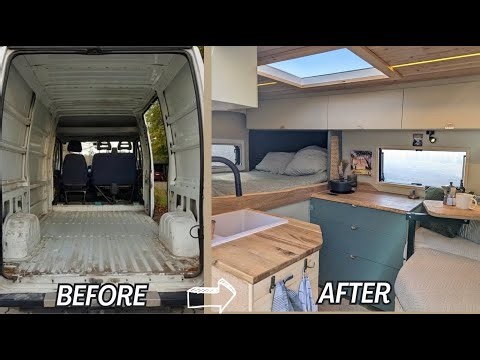Cheap DIY Camper Van Conversion – Complete Build for 4200€ by ‪@BudgiCamper‬