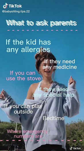 Things to ask the parents when babysitting!! #babysitting #parents #kids #thingstoask #ask