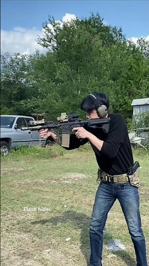 Flash Hider Vs Muzzle Break Recoil #gun #usa #mk18