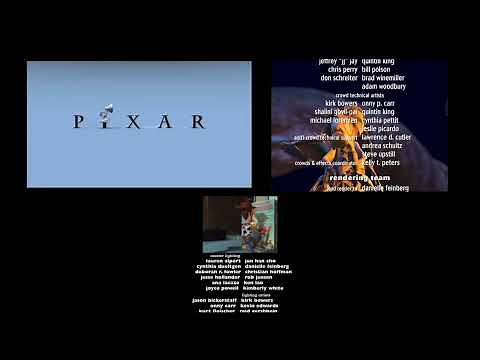 The first three Pixar movies (November 1995-November 1999) credits at once