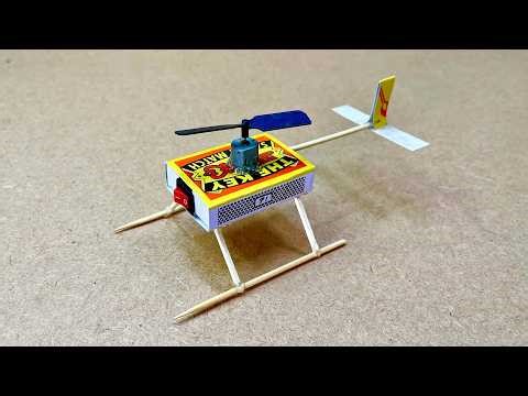 HOW TO MAKE HELICOPTER USING MATCHBOX || Diy helicopter at Home