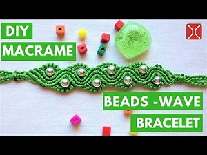DIY Macrame Bracelet tutorial - The Beads wave - By tita knitting handmade