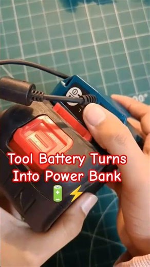 🛠️ Tool Battery Turns Into Power Bank 🔋⚡Drill Battery = Emergency Power Bank