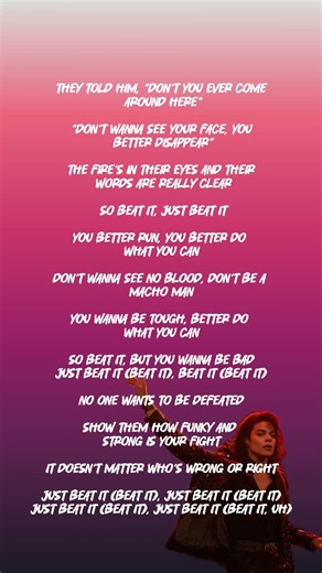 Beat it🕺🏻|Michael jackson|#trending #songlyrics #dancesong#michaeljackson #beatit #hitsongs