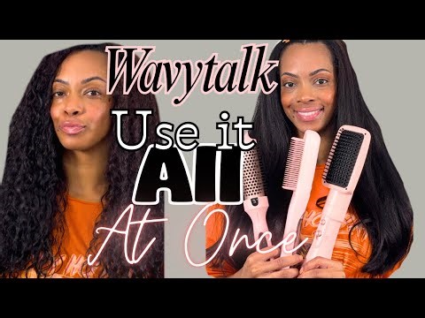 Wow Fast Drying, Gentle Straightening & Easy Curls Wavytalk Hair Dryer, Steam Brush & Thermal Brush