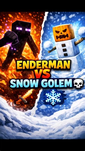 Enderman VS Snow Golem ☠️