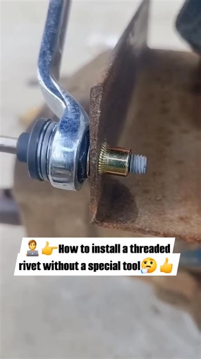 How to install a threaded rivet without a special tool #highlights2025 #highlightsシ゚ #trendingreels #tips #welding #fblifestyle #nonfollowersviewers #nonfollowersandviewers #everyonefollowers #facebookviral | Oliver Zamora