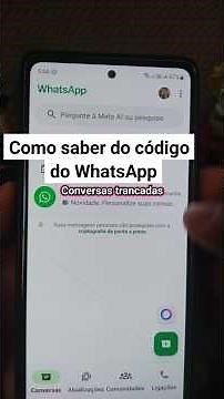 Como saber do código do WhatsApp de conversas trancadas #whatsapp #pastatrancada #pastasecreta