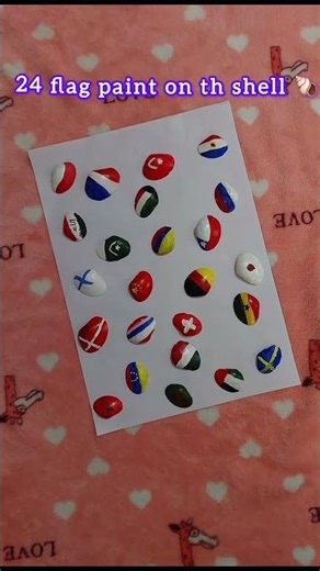 24 Flag paint on the shell 🐚 # Did you like it guys 😜 # LitfulJourney 🥰 #