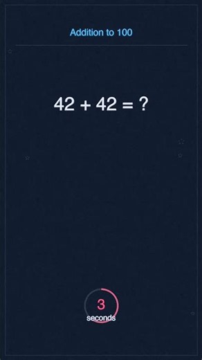 Math minute! ⏱️ Addition to 100 — how fast are you?