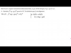 Part 1 : Montrer endomorphisme nilpotent et mq existence d'un vecteur propre commun