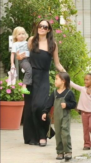 Angelina Jolie’s Heartwarming Walk with Her Children | Pure Family Vibes#Hollywood #hollywoodstar