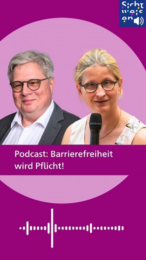 📢 Barrierefreiheit wird Pflicht! Ab dem 28. Juni 2025 müssen viele digitale Angebote barrierefrei zugänglich sein – darunter Webseiten, Online-Shops, Bankautomaten, E-Books und mehr. Das regelt das Barrierefreiheitsstärkungsgesetz (BFSG). Doch was bedeutet das konkret? 🔎 Wer ist betroffen? 🔧 Was müssen Anbieter*innen jetzt tun? In der neuen Folge unseres Präsidiumsgesprächs sprechen Christiane Möller (unsere stellv. Geschäftsführerin & Justiziarin) und Prof. Thomas Kahlisch (DBSV-Präsidiumsmi