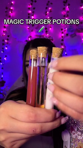 Magic Trigger Potions 🧪 #asmr #asmrtriggers #asmrmagic #asmrlayeredsounds #satisfyingvideo #fyp