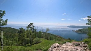 Lake Baikal the Angara River and the Sayan Mountains