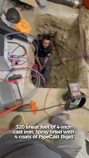 Trenchless pipe repair out in the field with AS Plumbing.