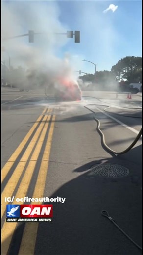 OC Fire Authority crews have responded to an electric vehicle fire in Irvine