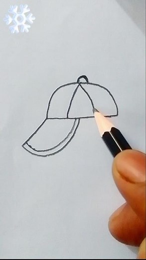 Easy Baseball Cap Drawing | Simple Pencil Sketch #shorts