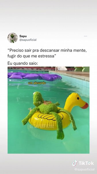 Kermit Plush Toy Relaxing on a Pool Float