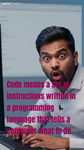 Code means a set of instructions written in a programming language that tells a computer what to do.