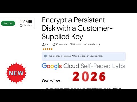 Encrypt a Persistent Disk with a Customer-Supplied Key | 2026 | #qwiklabs #qwiklabsarcade2026