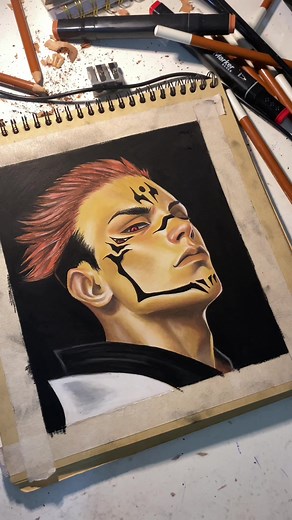 Sukuna Drawing Tutorial: Neon Art and Realistic Sketching