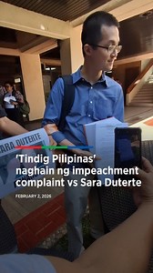 'Tindig Pilipinas' naghain ng impeachment complaint vs Sara Duterte. | via Jonathan Cellona, ABS-CBN News | ABS-CBN News