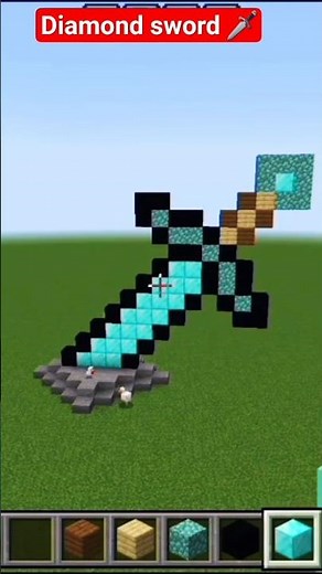 🔥 Epic Minecraft Diamond Sword Build Tutorial!🗡#minecraft #shorts #viral