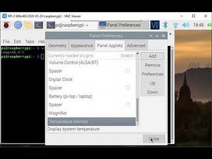 Add Temperature Monitor to Task Bar, on Raspberry Pi OS