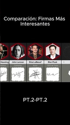 Comparación IMPACTANTE: Las Firmas Más Interesantes de los Famosos