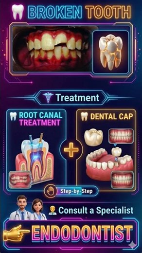 Broken Tooth Solution | Root Canal & Dental Cap Explained |