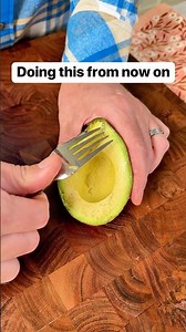 Now I mash and squeeze avocados right out of the peel 🥑 #avocado #avocadotoast #kitchentips