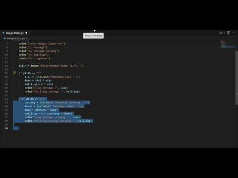 penjelasan aplikasi penjumlahan bangun datar #subscribe #support #python