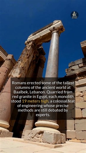 The colossal Roman columns of Baalbek remain an engineering mystery. #ancienthistory #archaeology #history | Ancient Records