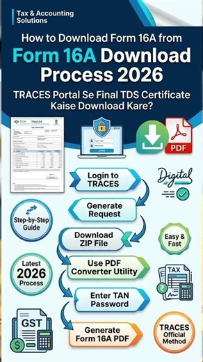 How to Download Form 16A from TRACES Portal 2026 ✅