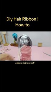 Easy Doll Ribbon Hair DIY #DollHairDIY #RibbonCrafts #DollMakeover
