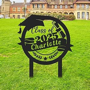 Custom Metal Graduation Yard Sign with Stakes, Yard Signs Class of 2025, 2025 Graduation Sign, Metal Signs Customized, Large Yard Art, Outdoor Congrats Grad Party Decoration, Congrat Grad Gifts