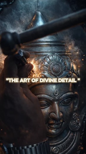 Metal Artist Studio on Instagram: "Satisfying Metal Art Process: Creating a Divine Mask 🔨✨ Watch the incredible journey of a masterpiece! 🔨✨ Witness the ancient art of metal repoussé as we bring this divine form to life. Every strike of the hammer is a prayer in motion. ​Which detail is your favorite? Let us know in the comments! 👇 ​#MetalArt #TraditionalArt #Handmade #satisfying #instagram"