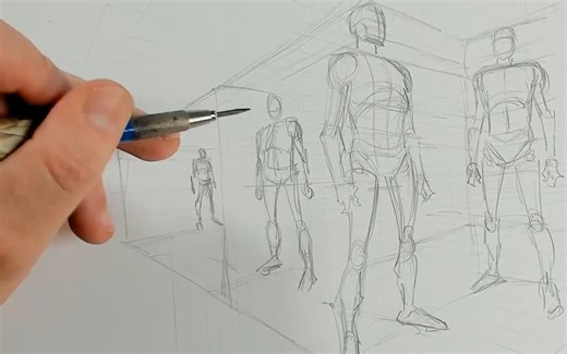 如何在透视里画人物David Finch