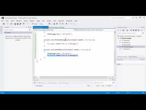 C# Lesson 07 - Windows Form Output (MessageBox)