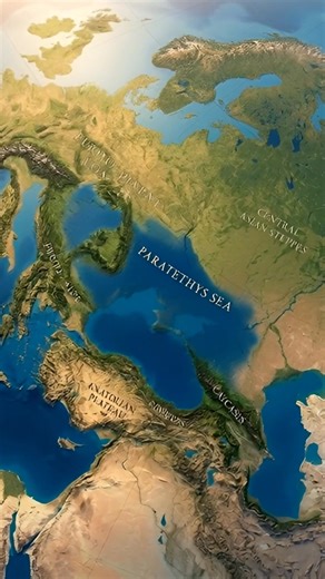 The largest lake in Earth’s history wasn’t the Caspian. It wasn’t the Mediterranean. It was something almost no one talks about. 12 million years ago, a mega-lake called Paratethys covered much of Europe and Central Asia — bigger than today’s Mediterranean Sea. And then… it vanished. But its last fragments are still on the map. 🌍 Look closely. #LostWorld #AncientEarth #HiddenHistory #EarthHistory #geology #prehistoric #DidYouKnow #sciencefacts | The Lost Atlas