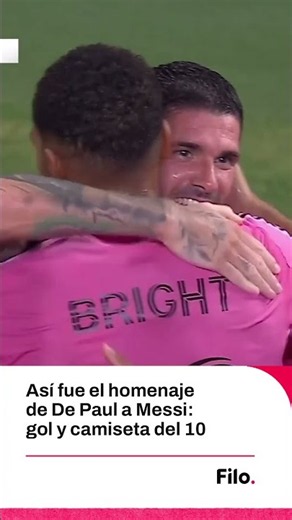 De Paul convirtió un gol para el Inter Miami y se lo dedicó a Lionel Messi