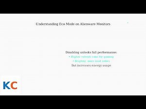 How to Turn Off Eco Mode on an Alienware Monitor – Power Save & Performance Modes