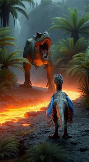 Storm Raptor vs a massive T-Rex in a Prehistoric World