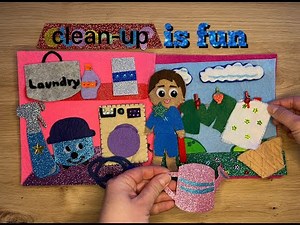 Clean-Up Fun with Quiet Felt Book | Learn to Tidy Up with Kids and Parents!