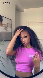 Luvme Hair on Instagram: "Get a Water Wave this season! Bouncy and Chic!👉 bit.ly/3QlkOkW It can be Straightened, Dyed, Mid or Side part! Code: LUVM25, for 25% OFF! SHOP NOW! 🌊 Vid/Pic by our lovely hair doll 💖 @luvlondynnk Hair: @luvmehair Water wave 13x4 frontal hd lace free part long wig 100% human hair"