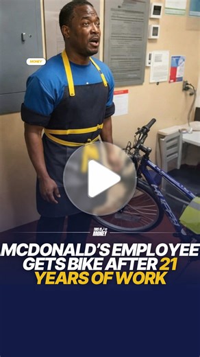After 21 years of dedicated service, a McDonald’s employee was surprised with a bicycle in recognition of their commitment and hard work, a gesture that has captured hearts online. The employee, who had reportedly relied on walking or public transportation to get to work for years, was presented with the bike by management and coworkers as a thank-you for more than two decades of reliability, teamwork, and loyalty. #Mcdonalds #Bike #Bicycle #Worker #Money