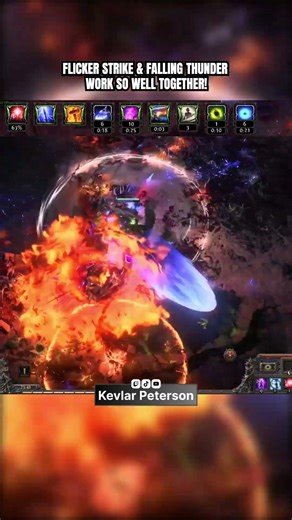 Flicker Thunder Invoker! ⚡️#poe2 #pathofexile #PathofExile2 #flickerstrike #monkbuild #youtubeshorts